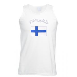 Witte heren tanktop Finland 2XL  -
