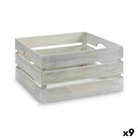 Decoratieve Doos Gift Decor Wit Hout Populier Populierenhout (9 Stuks)