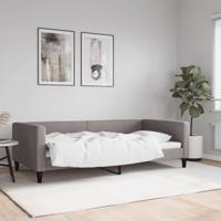Slaapbank 100x200 cm stof taupe