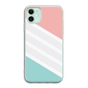 Strepen pastel: iPhone 11 Transparant Hoesje
