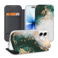 Wallet Case Apple iPhone 17 Marmer Groen