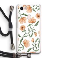 Peachy flowers: Pixel 3 Transparant Hoesje met koord