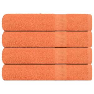 VidaXL Saunahanddoeken 4 st 80x200 cm 360 g/m² 100% katoen oranje