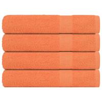 VidaXL Saunahanddoeken 4 st 80x200 cm 360 g/m² 100% katoen oranje