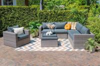 Atlanta wicker loungeset 5-delig - Organic grey - Garden impressions