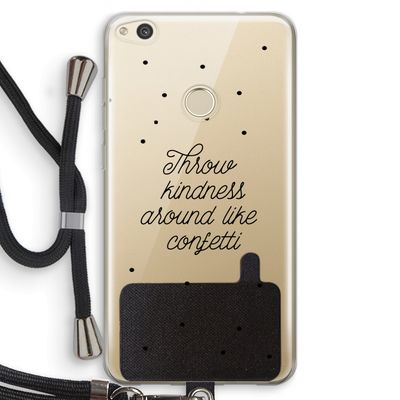 Confetti: Huawei Ascend P8 Lite (2017) Transparant Hoesje met koord