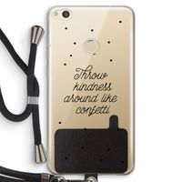 Confetti: Huawei Ascend P8 Lite (2017) Transparant Hoesje met koord