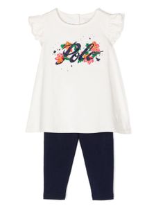 Ralph Lauren Kids ensemble haut-pantalon en coton à logo imprimé - Blanc