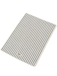 TEKLA tapis de bain en tissu éponge à rayures - Blanc