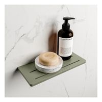Planchet Mondiaz Easy | Wandmontage | 31x14x1.2 cm | Solid Surface | Rechthoek | Army