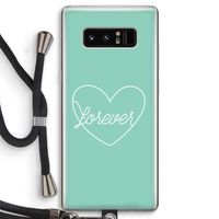 Forever heart pastel: Samsung Galaxy Note 8 Transparant Hoesje met koord
