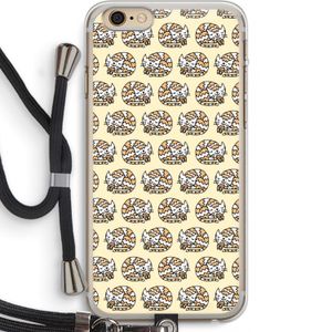 Slapende poes: iPhone 6 PLUS / 6S PLUS Transparant Hoesje met koord