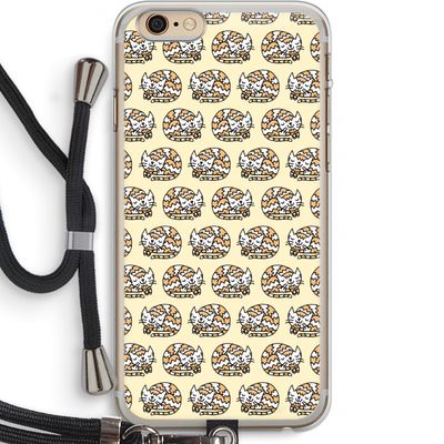 Slapende poes: iPhone 6 PLUS / 6S PLUS Transparant Hoesje met koord