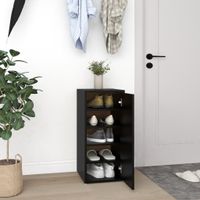 VidaXL Schoenenkast 32x35x70 cm bewerkt hout zwart