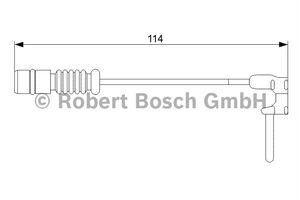 Waarschuwingscontact, remvoering-/blokslijtage achter AP382