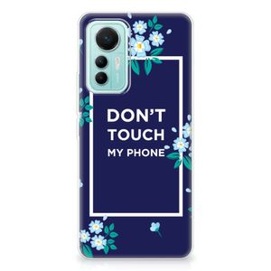 Xiaomi 12 Lite Silicone-hoesje Flowers Blue DTMP