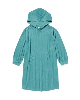 HEMA Kinder Poncho Badstof Maat 98-128 (groen)