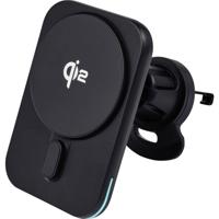 Renkforce RF-Qi2WCar-01 GSM-lader USB-C Geschikt voor Qi-apparatuur, Incl. LED-verlichting Wireless Charger, Qualcomm Quick Charge 2.0 Zwart