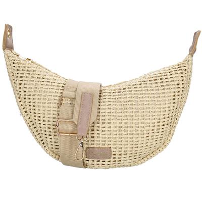 Charm London Rieten Moon Bag Schoudertas Brighton Light Natural