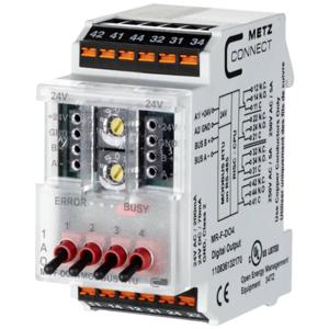 Metz Connect MR-F-DO4 Modbus RTU Modbus-module 24 V/AC, 24 V/DC 200 mA Aantal uitgangen: 4 x Inhoud: 1 stuk(s)