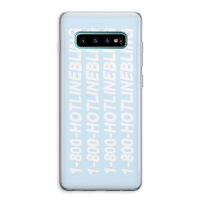 Hotline bling blue: Samsung Galaxy S10 Plus Transparant Hoesje