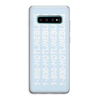 Hotline bling blue: Samsung Galaxy S10 Plus Transparant Hoesje
