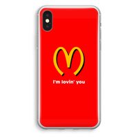 I'm lovin' you: iPhone XS Transparant Hoesje