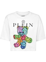 Philipp Plein t-shirt crop à imprimé graphique - Blanc - thumbnail