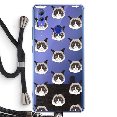 It's a Purrr Case: Honor Note 10 Transparant Hoesje met koord