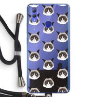 It's a Purrr Case: Honor Note 10 Transparant Hoesje met koord