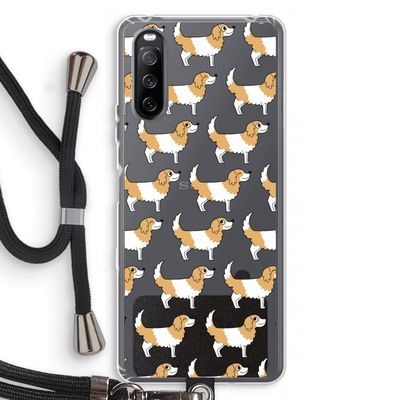 Doggy: Sony Sony Xperia 10 III Transparant Hoesje met koord