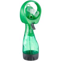 Cepewa Ventilator/waterverstuiver voor in je hand - Verkoeling in zomer - 25 cm - Groen - Handventilatoren - thumbnail