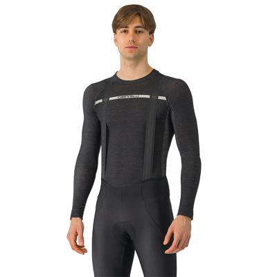 Castelli Merino seamless baselayer fietsshirt lange mouw zwart heren