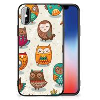 iPhone X | Xs Dierenprint Telefoonhoesje Vrolijke Uilen