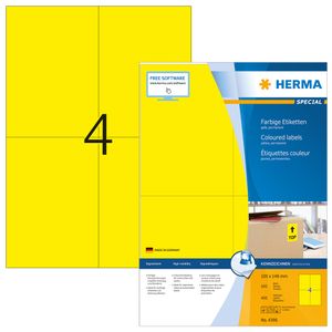 HERMA 4396 printeretiket Geel Zelfklevend printerlabel