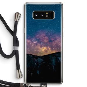 Travel to space: Samsung Galaxy Note 8 Transparant Hoesje met koord