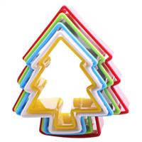 5 stuks cookies plastic cake Mould biscuit zuiger vormen DIY bakken tools (boom)