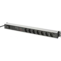 Digitus DN-95412 7AC-uitgang(en) 1U Zwart, Zilver energiedistributie