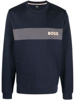 BOSS sweat à logo imprimé - Bleu