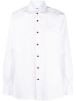 Kiton chemise en coton à col pointu - Blanc - thumbnail