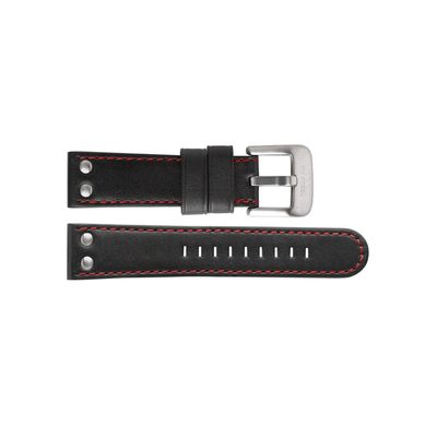 Horlogeband TW Steel TWB410 Leder Zwart 22mm
