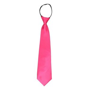 Fuchsia roze verkleed stropdassen 40 cm voor dames/heren   -