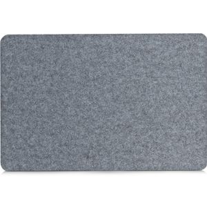 4x Rechthoekige onderleggers/placemats voor borden grijs 45 x 30 cm - Placemats