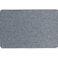 1x Rechthoekige onderleggers/placemats voor borden grijs 45 x 30 cm - Placemats