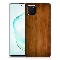 Samsung Galaxy Note 10 Lite Bumper Hoesje Donker Hout