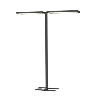 SLV Led kantoor vloerlampWorklight Pro zwart - dubbel - 1007465