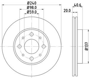 Remschijf Gecoat 54180PRO 8DD355109121