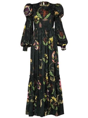 Agua By Agua Bendita robe Secreto Marina à coupe longue - Noir