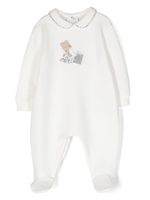 Il Gufo pyjama à logo appliqué - Blanc