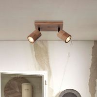 GOOD&MOJO Plafondlamp 'Java' 2-lamps, Bamboe, kleur Naturel GOOD&MOJO Plafondlamp 'Java' 2-lamps, Bamboe, kleur Naturel